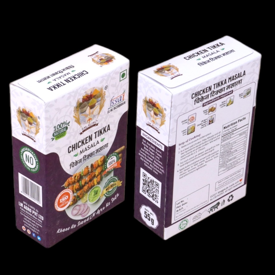 LM Agro Chicken Tikka Masala (चिकन टिक्का मसाला) pack — made in Patna, Bihar
